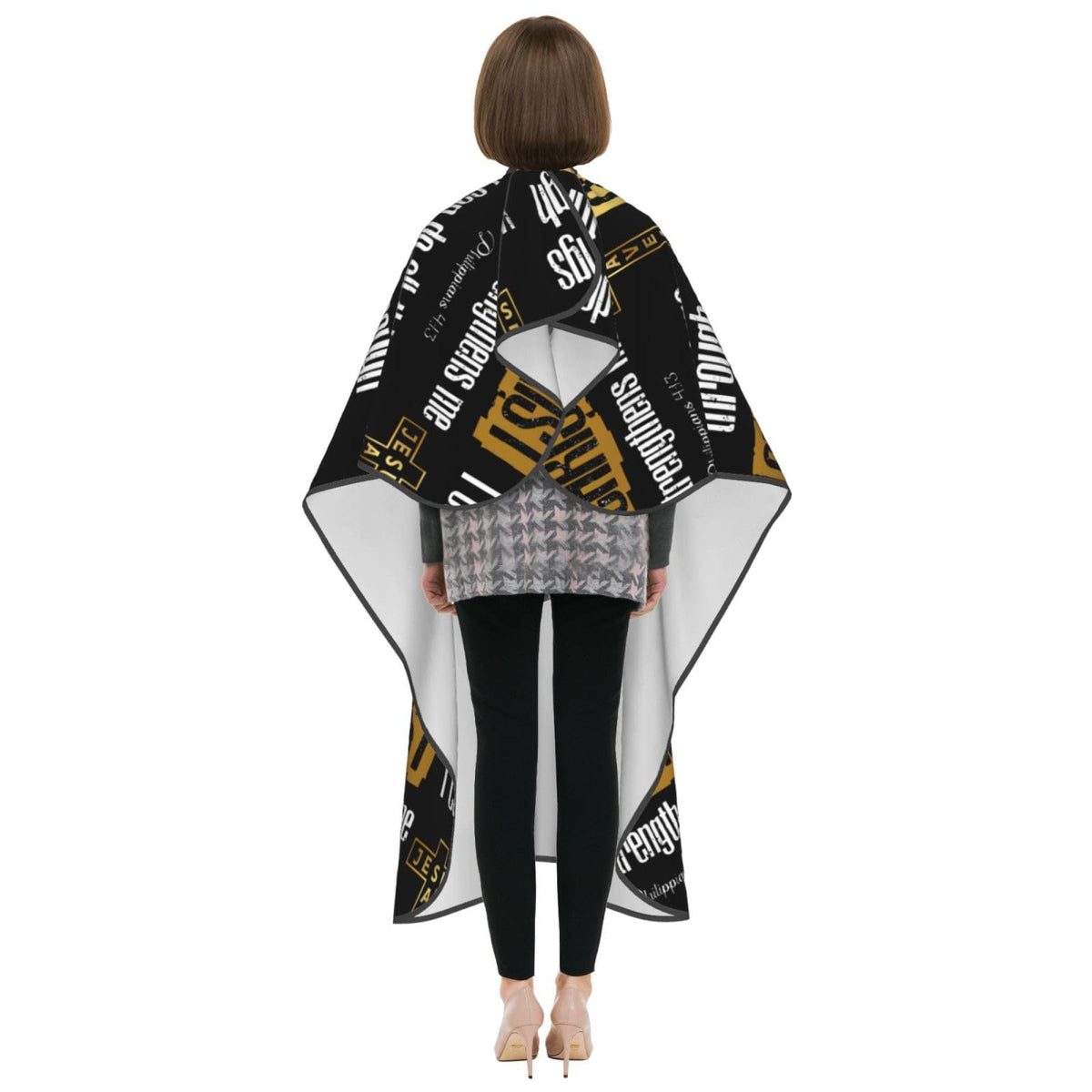 Christian Barber Cape, Jesus Hair Cutting Barber Cape Salon and Dyeing Styling Cloth for Women/Men