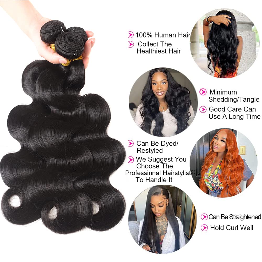 12A Brazilian Deep Wave Human Hair Bundles 18 20 22Inch 100% Unprocessed Brazilian Virgin Human Hair Weave 3Bundles Deep Wave Curly Hair Extensions