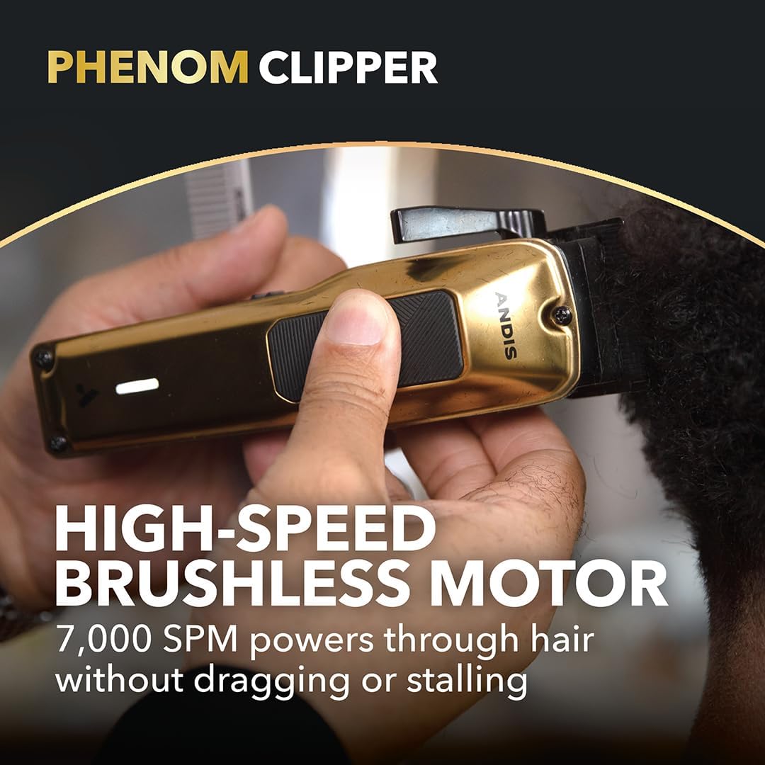 Andis 562312 Phenom Corded/Cordless Hair Clipper, Phaze Blade, Gold