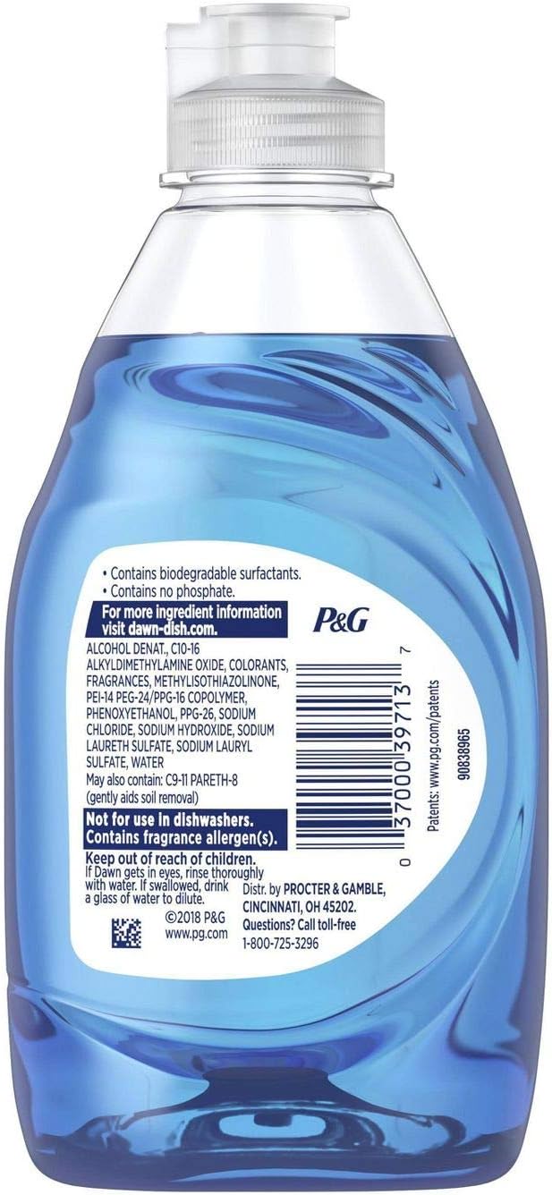 Dawn Ultra Dish Soap Refill Jug, Large Size Original Blue Liquid Dishwashing Detergent, Powerful Dish Soap for Grease, 51.5 oz
