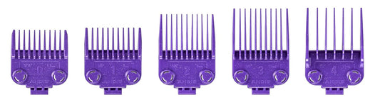 Andis 560997 OG Master Dual Magnet Comb Guard Set, 5-Pack, Purple