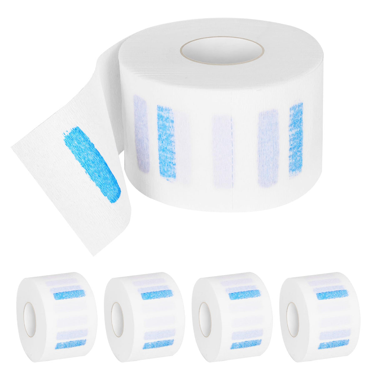 Disposable Paper Barber Neck Strips - 5 Rolls 500 Strips Black Professional Stretchy Paper Neck Band for Salon Haircut Styling