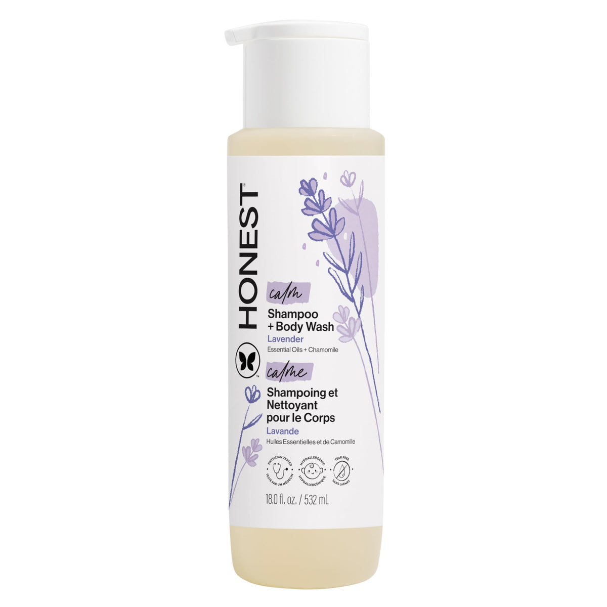 The Honest Company Shampoo & Body Wash, Tear-Free, Fragrance-Free, 10 fl oz