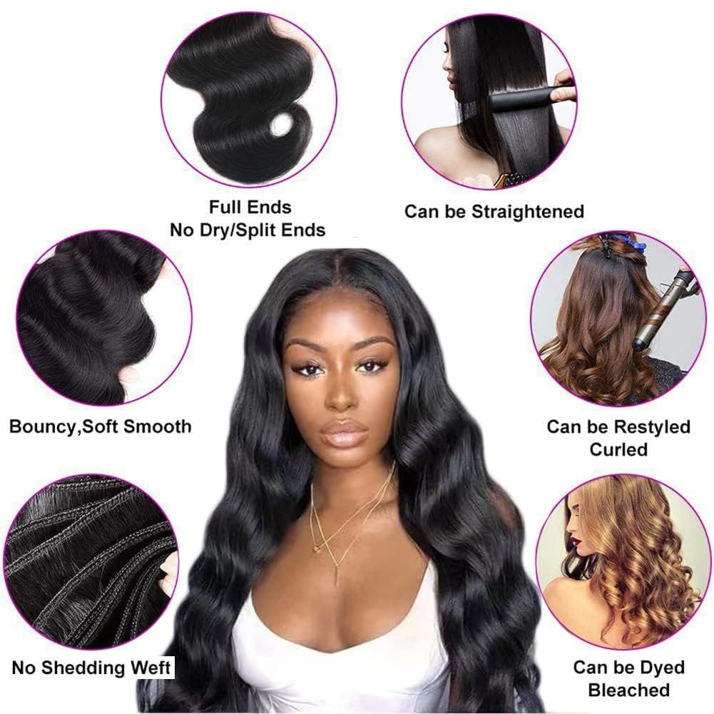 12A Brazilian Deep Wave Human Hair Bundles 18 20 22Inch 100% Unprocessed Brazilian Virgin Human Hair Weave 3Bundles Deep Wave Curly Hair Extensions