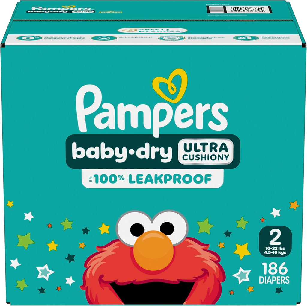 Pampers Diapers - Baby Dry - Size 3, 104 Count, Absorbent Disposable Infant Diaper (Packaging May Vary)