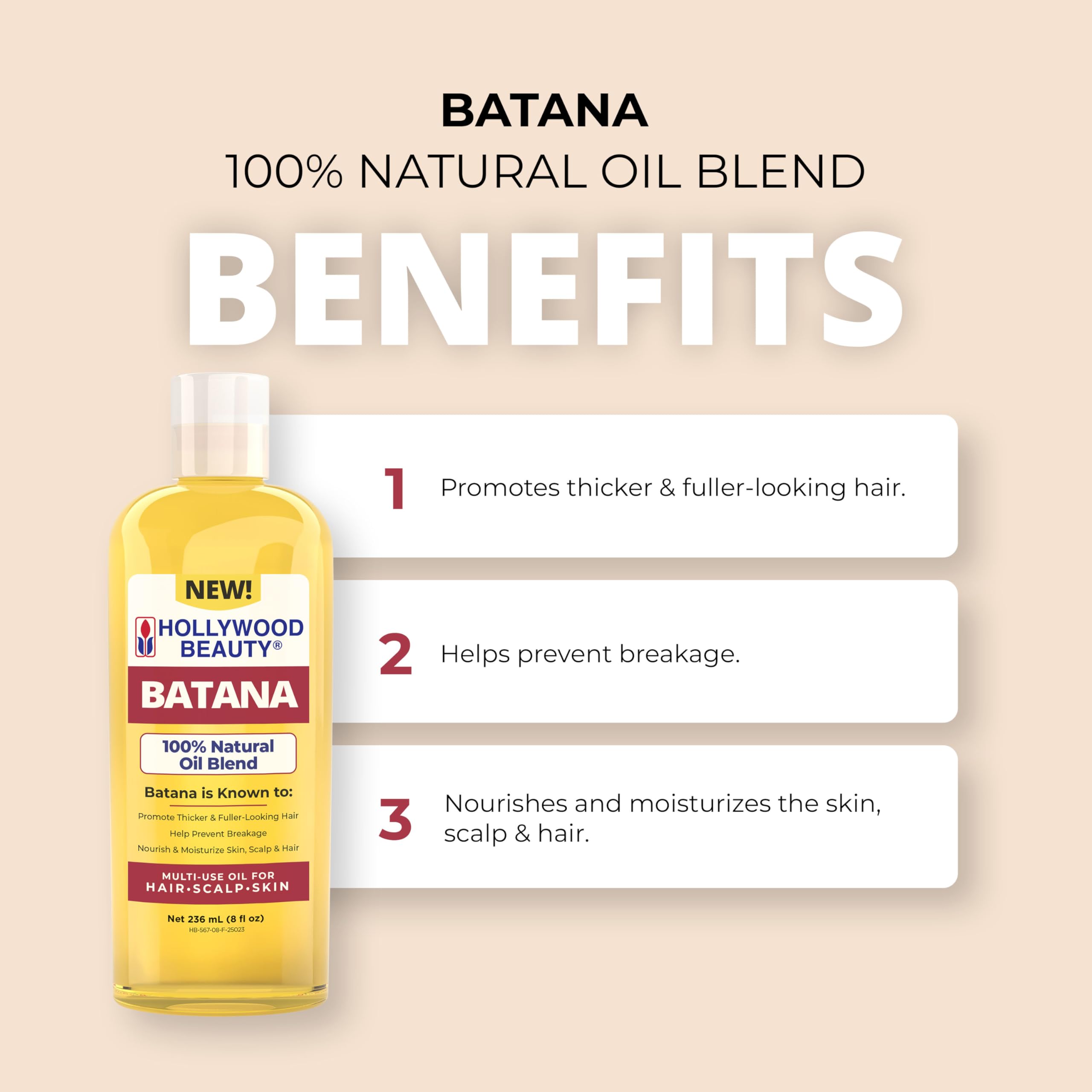 Hollywood Beauty Batana Oil, 2oz