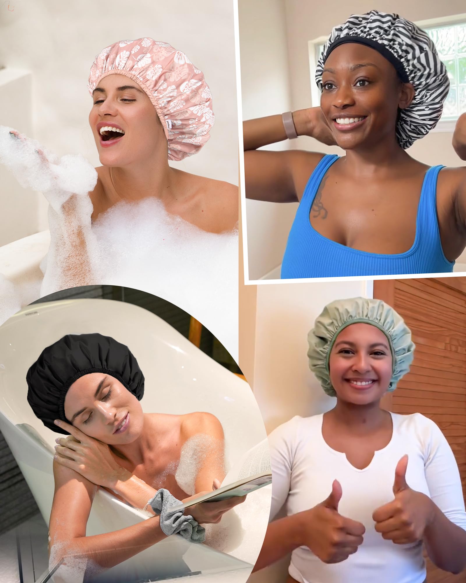 Yanibest Shower Cap – Waterproof Double Layer