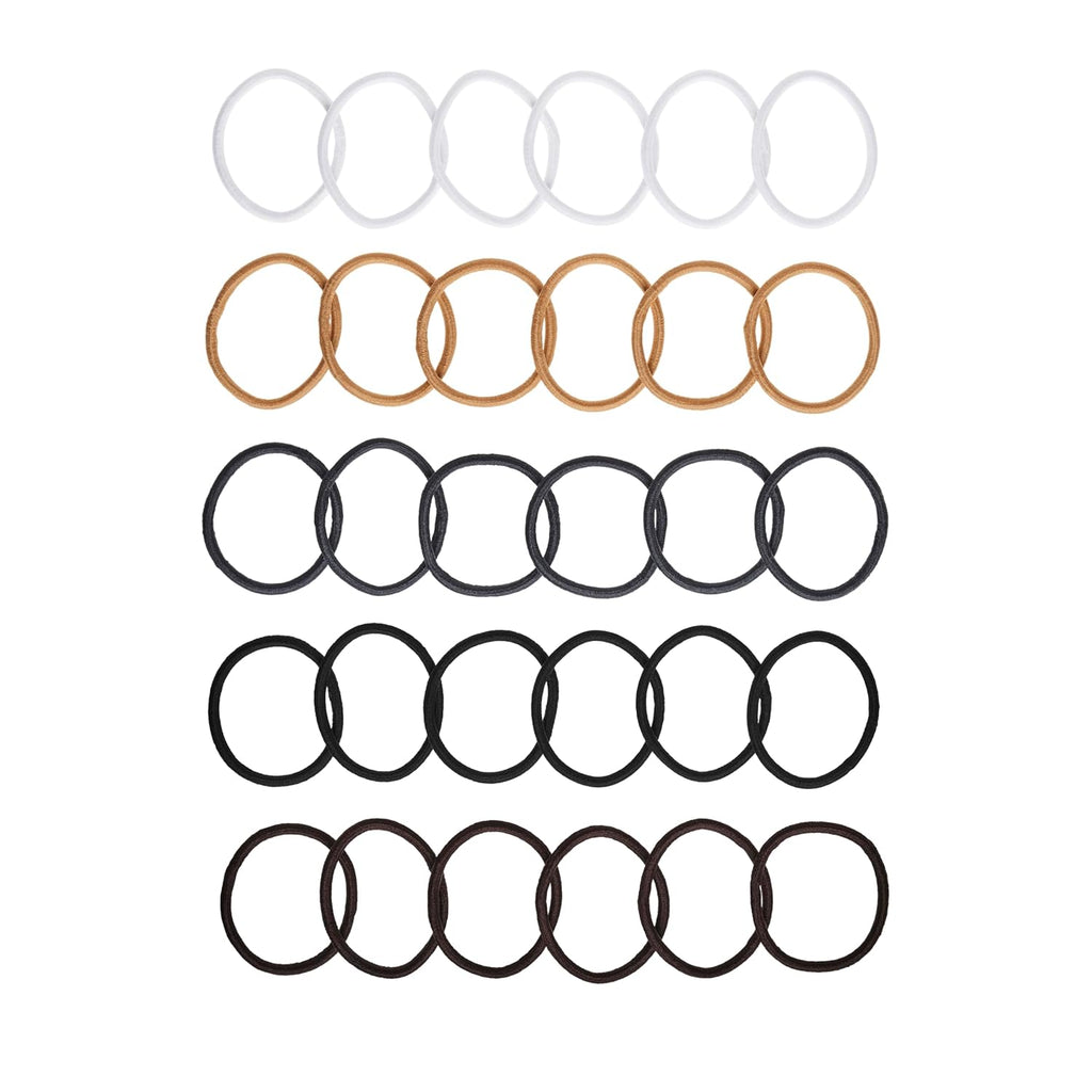 Goody Ouchless Hair Elastics - Brown, 30 Count