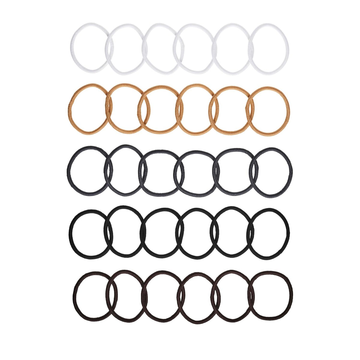 Goody Ouchless Elastic Hair Ties, 30 Ct, Blone, 4MM Rubber Bands, Pain-Free