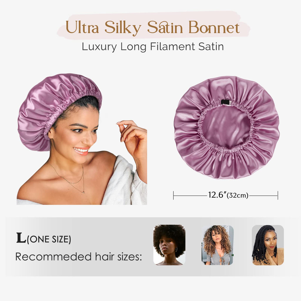 Yanibest Satin Sleep Bonnet – Adjustable Double Layer