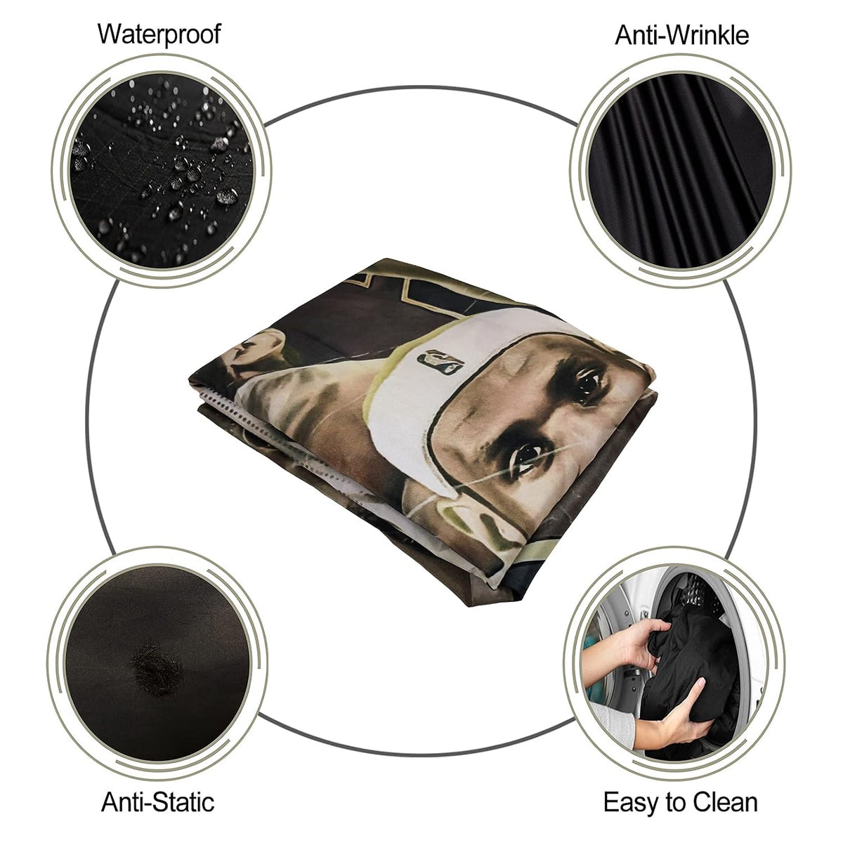 Barber Capes for Men Hair Cutting Salon Cape with Snaps Waterproof Professional Large Barber Hairdresser Gown Stylist Cape- 63”× 56”(Shoot Pattern)