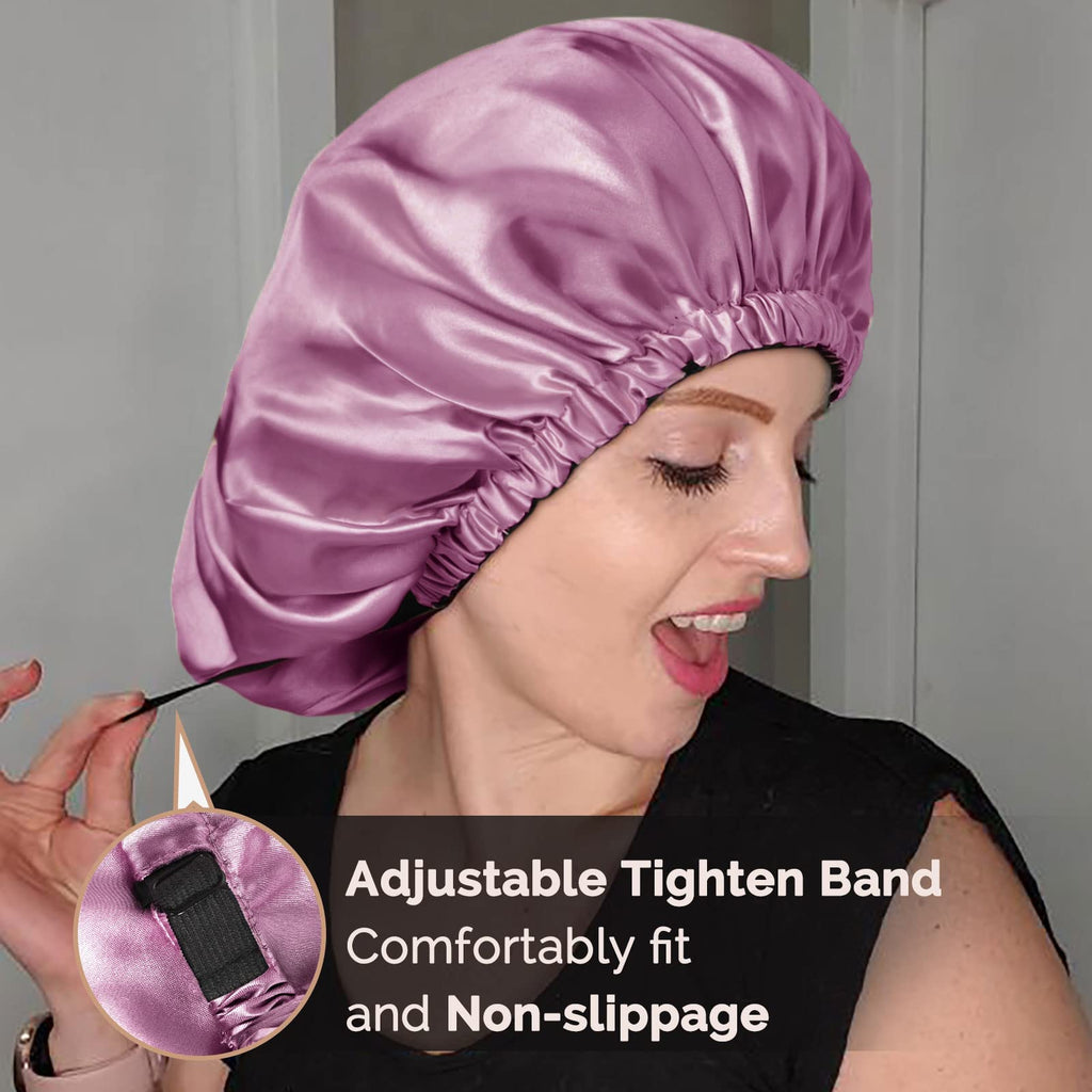 Yanibest Satin Sleep Bonnet – Adjustable Double Layer