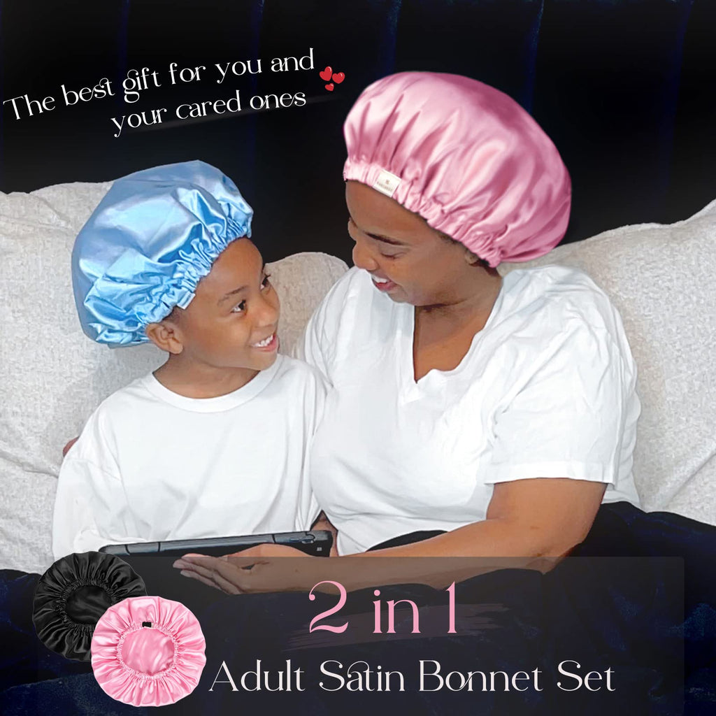 Yanibest Satin Sleep Bonnet – Adjustable Double Layer