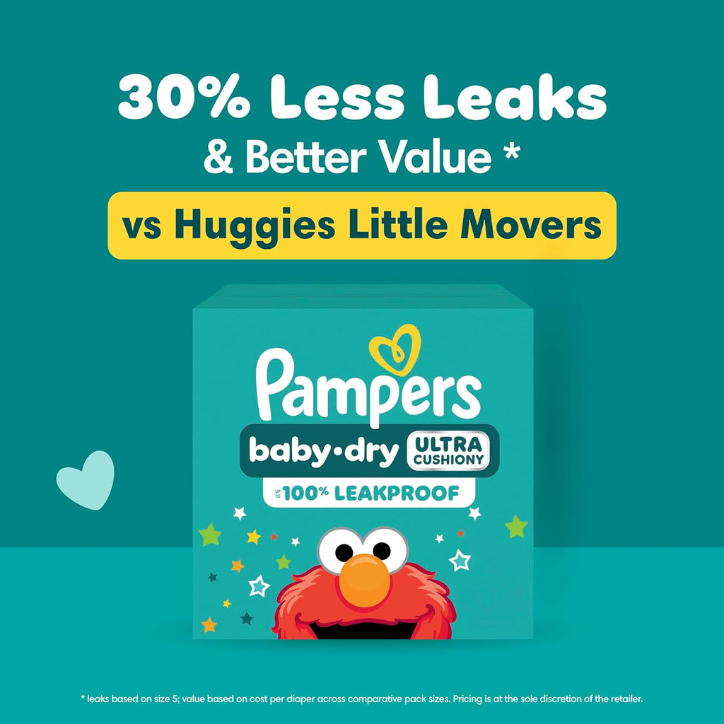 Pampers Diapers - Baby Dry - Size 3, 104 Count, Absorbent Disposable Infant Diaper (Packaging May Vary)
