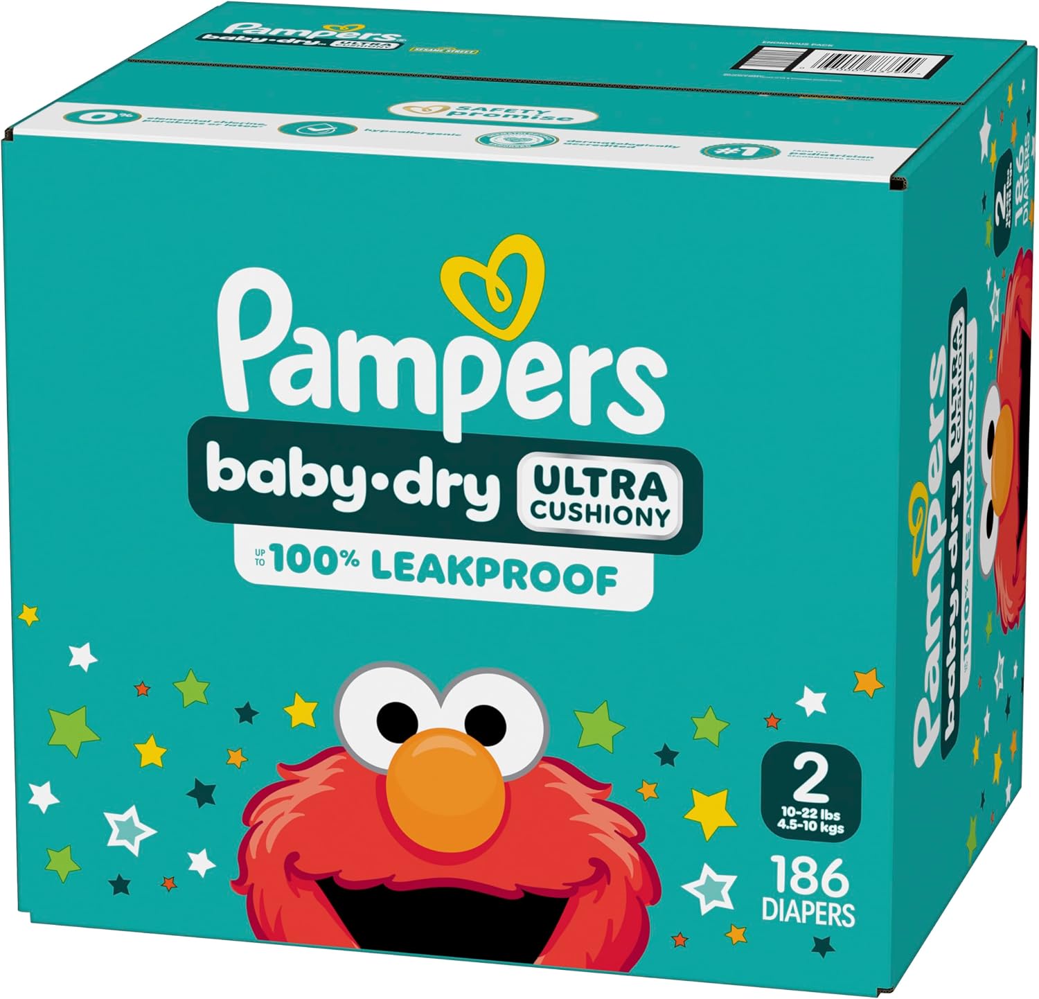 Pampers Diapers - Baby Dry - Size 3, 104 Count, Absorbent Disposable Infant Diaper (Packaging May Vary)