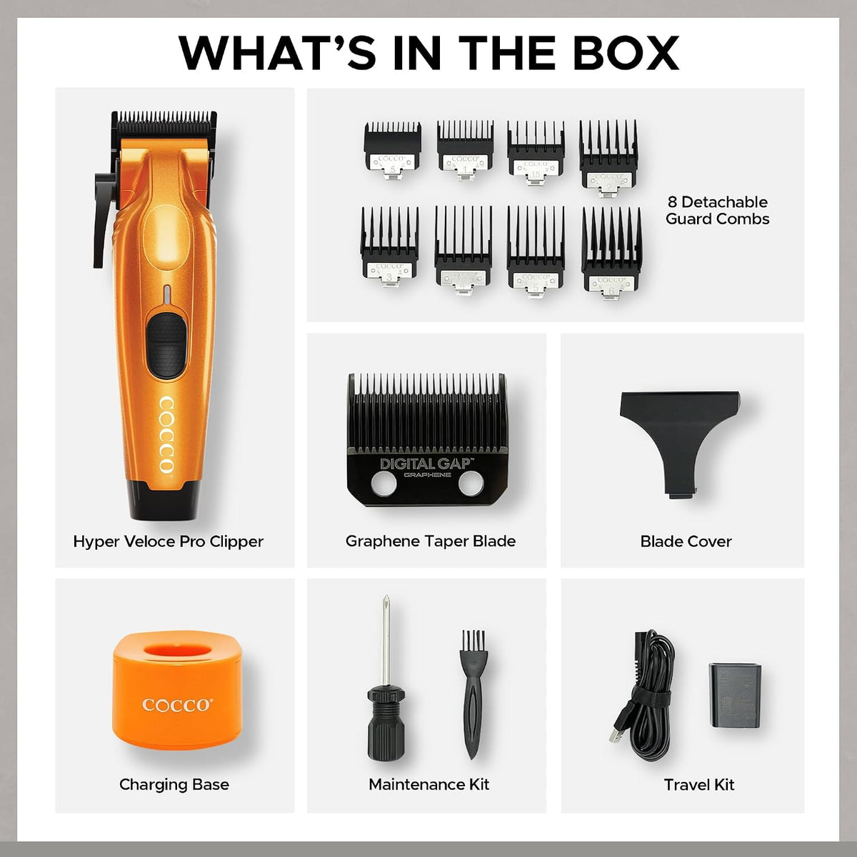 Cocco Hyper Veloce Pro High Performance Cordless Brushless Hair Clipper