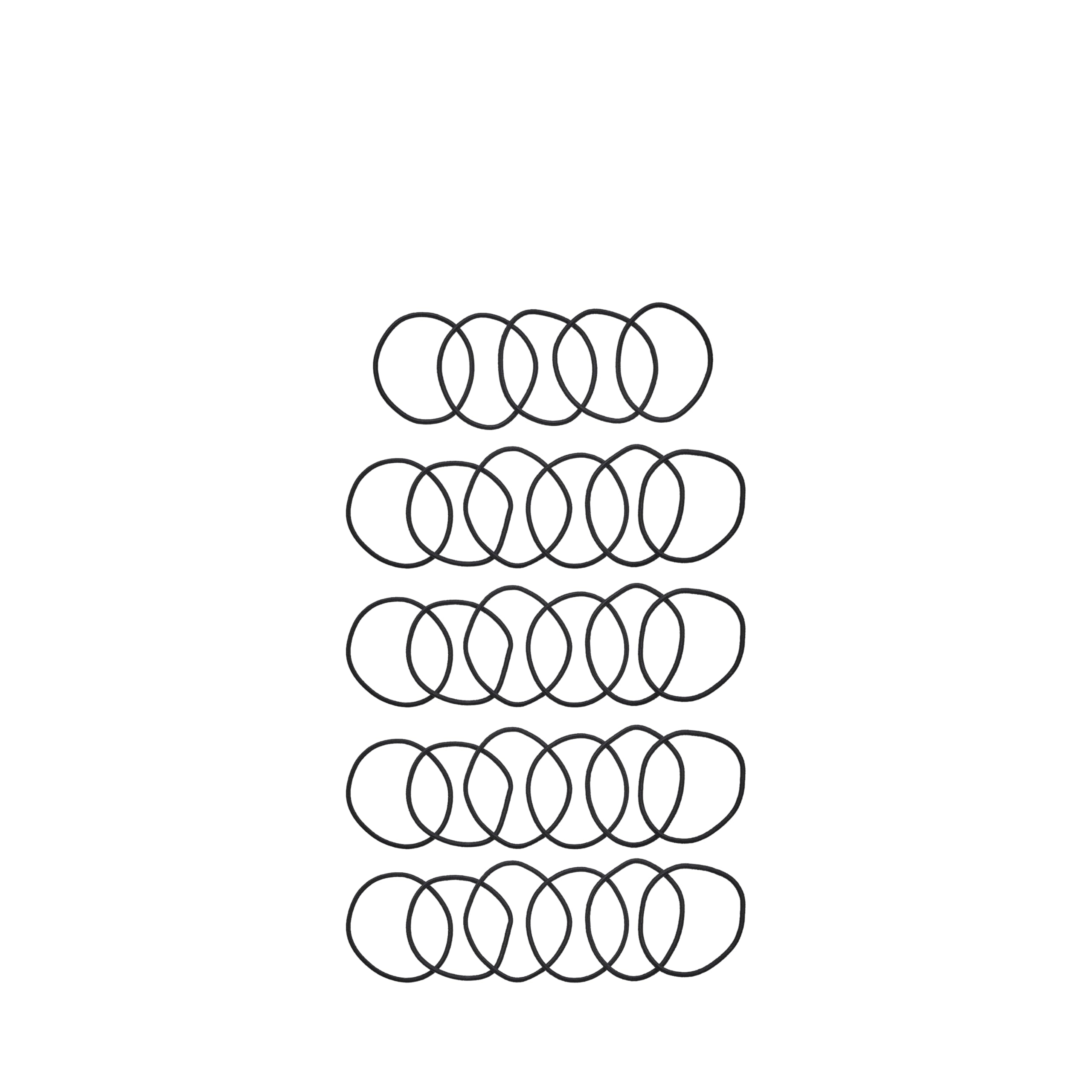 Goody Ouchless Hair Elastics – No Pull, No Breakage, Tangle-Free Hold for Fine Hair – 50 Count, Assorted Neutrals, Long-Lasting Ponytail Holders for Women & Men