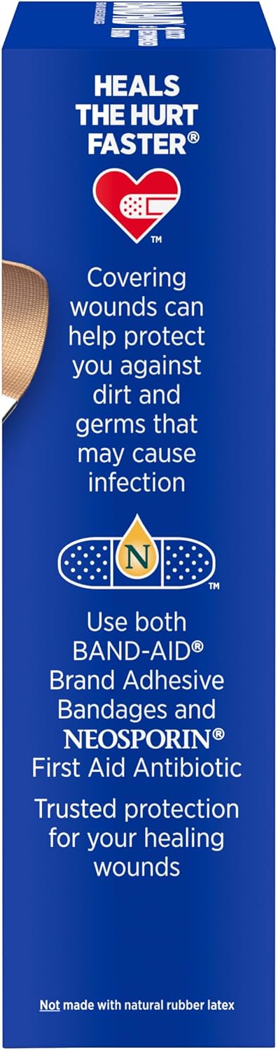 BAND-AID Brand Flexible Fabric Adhesive Bandages, Assorted Sizes, 100 Count