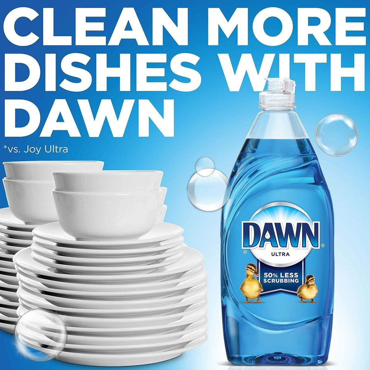 Dawn Ultra Dish Soap Refill Jug, Large Size Original Blue Liquid Dishwashing Detergent, Powerful Dish Soap for Grease, 51.5 oz