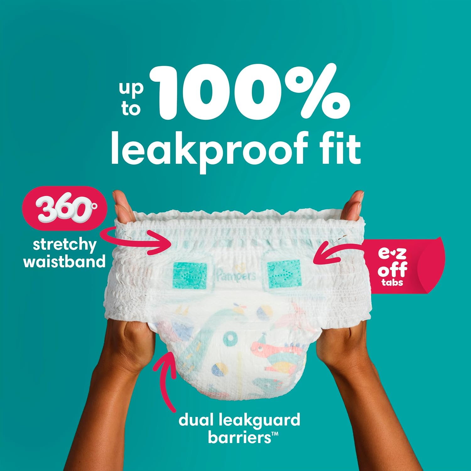 Pampers Diapers - Cruisers 360 - Size 7, 88 Count, Babyproof up to 100% Leakproof Pull-On Diaper