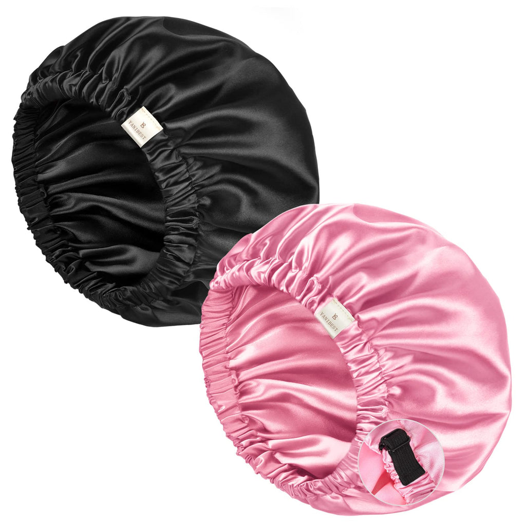 Yanibest Satin Sleep Bonnet – Adjustable Double Layer