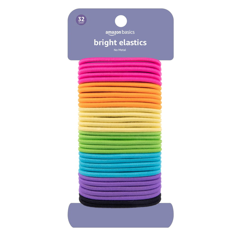 Amazon Basics No Damage Elastic Hair Ties – 32ct