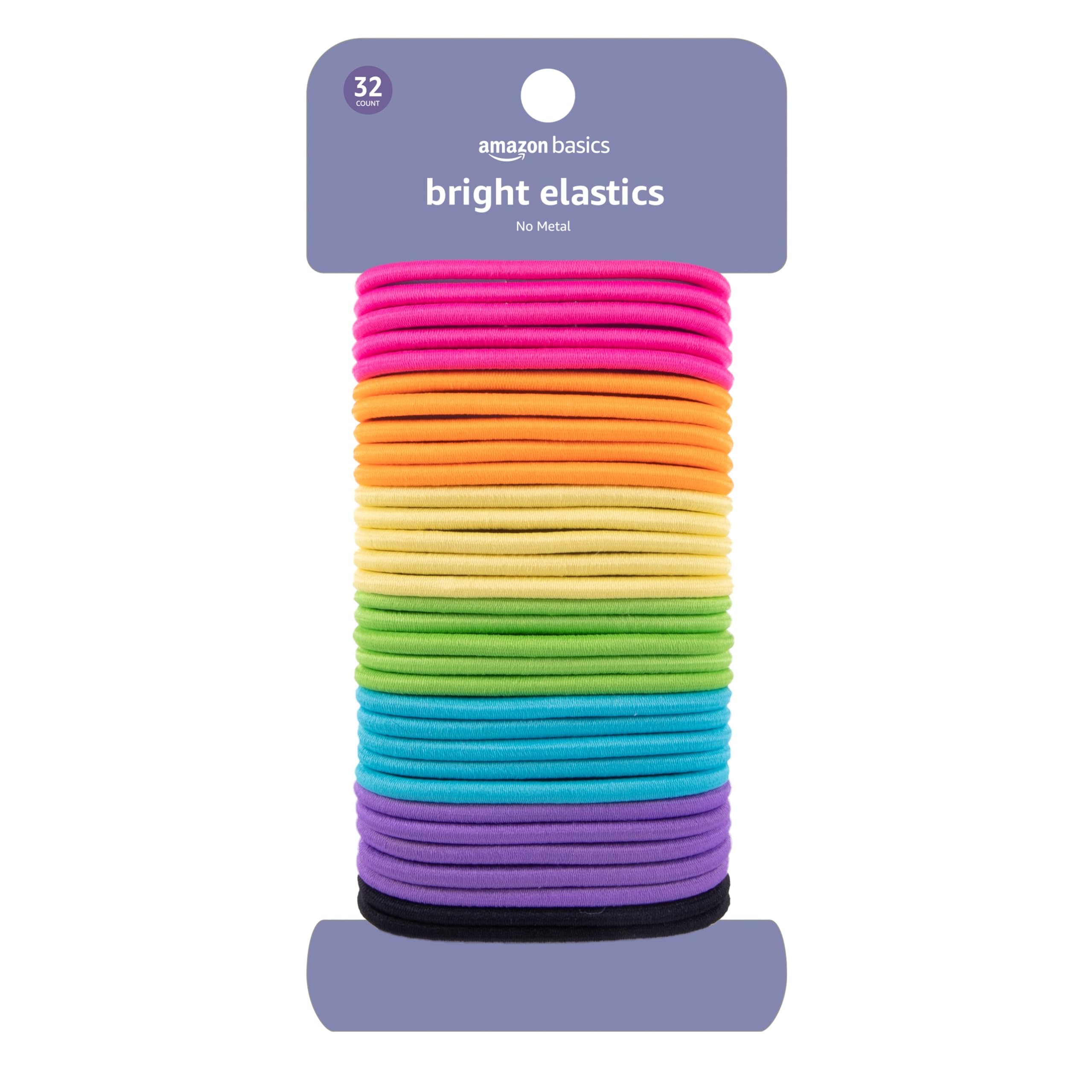 Amazon Basics No Damage Elastic Hair Ties – 32ct