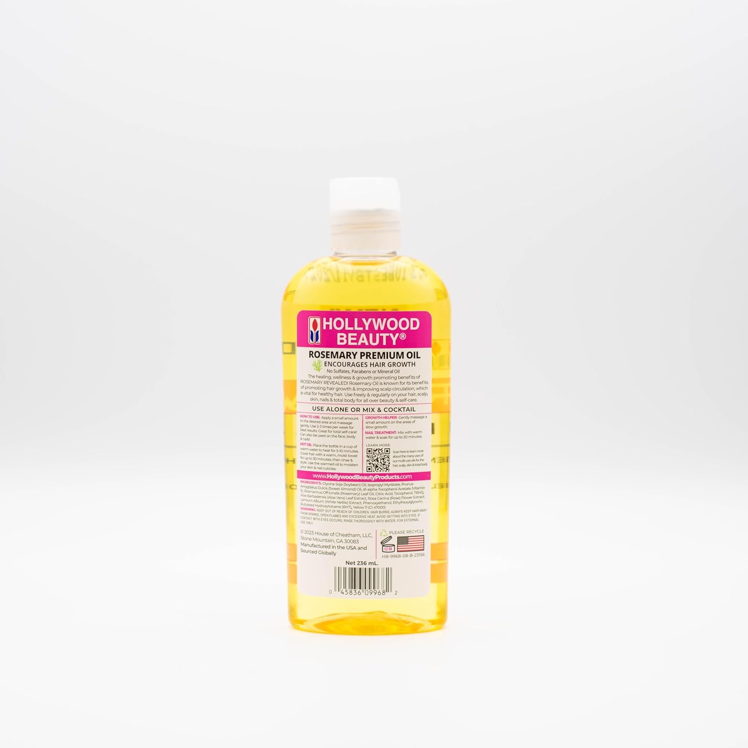 Hollywood Beauty Rosemary Oil 8oz