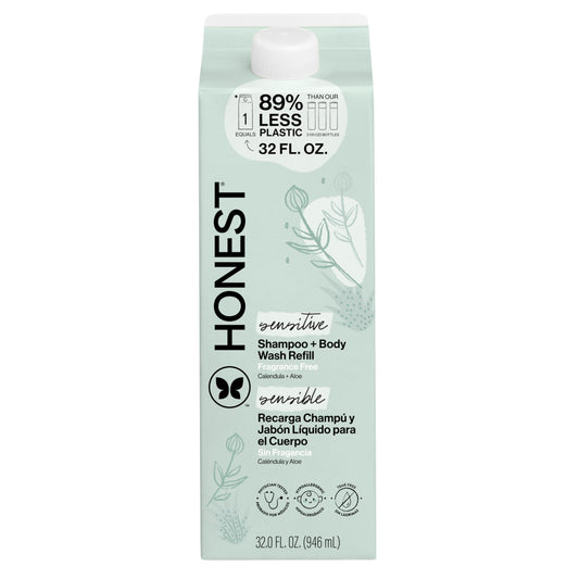 The Honest Company Shampoo & Body Wash, Tear-Free, Fragrance-Free, 10 fl oz