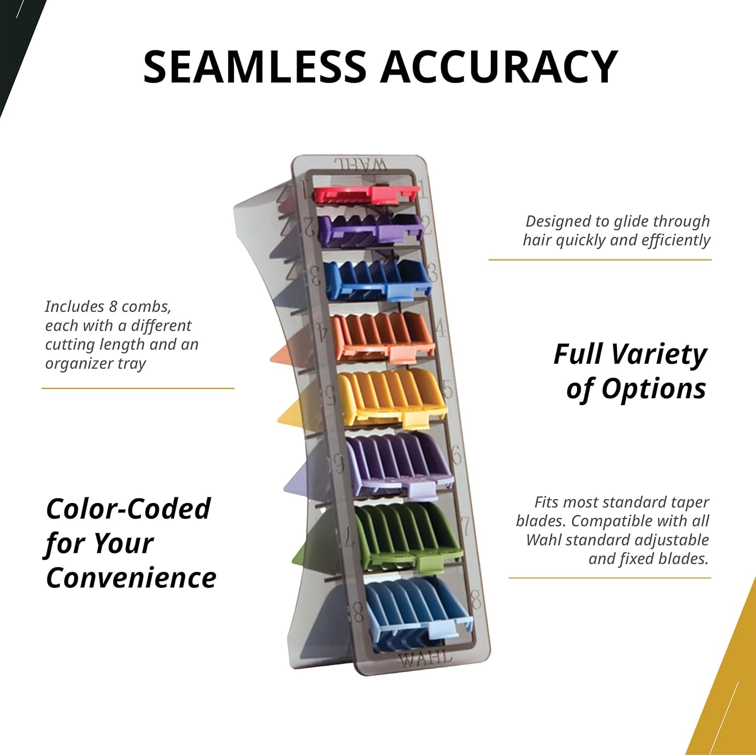 Wahl Professional Color-Coded Cutting Guides #1-8