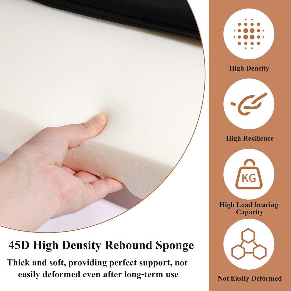 Barber Booster Seat for Kids, 18 x 13 x 7 inch Booster Seat for Salon Chair | 3-Layer Adjustable Kids Salon Booster Seat for Hair Cutting, 45D High-Density Foam Styling Chair Booster Cushion