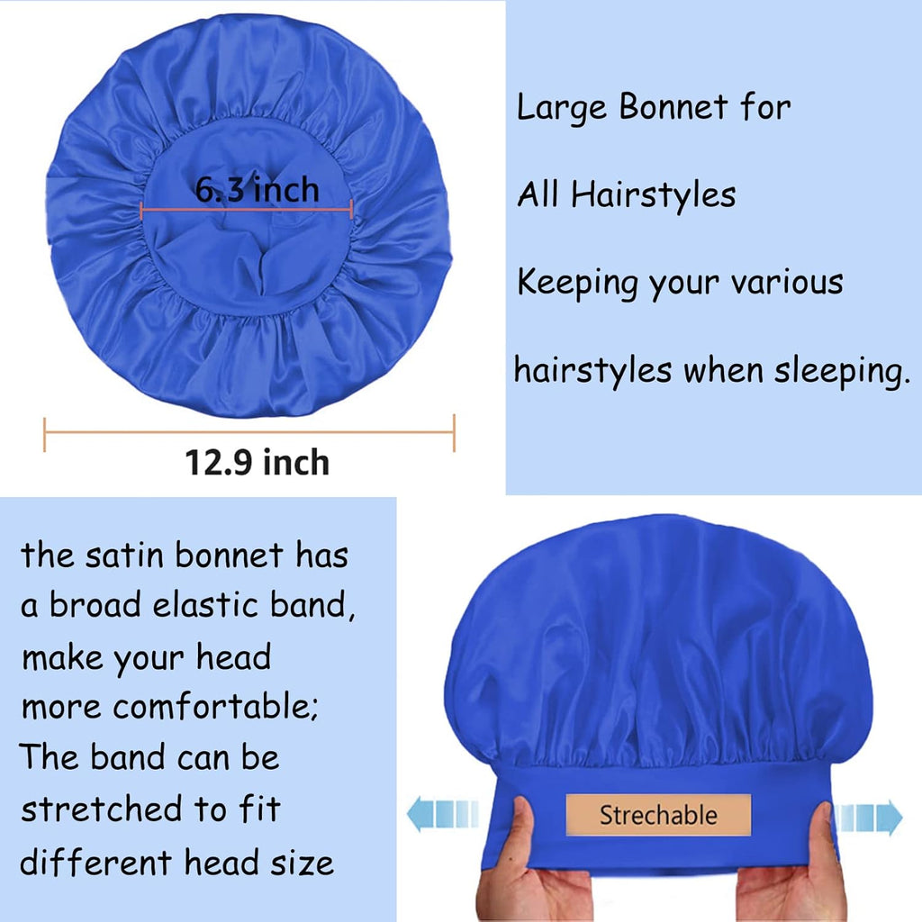 Satin Sleep Bonnets – 3-Pack