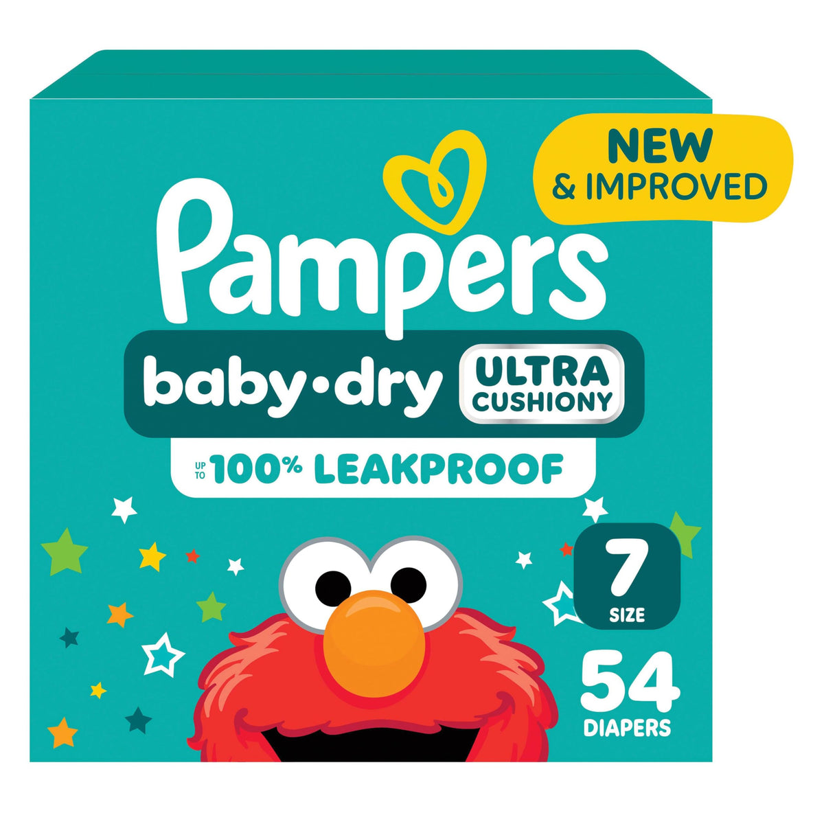 Pampers Baby Dry Ultra Cushiony Diapers, Size 5 (20-37 lbs), 132 Count, Up to 100% Leakproof