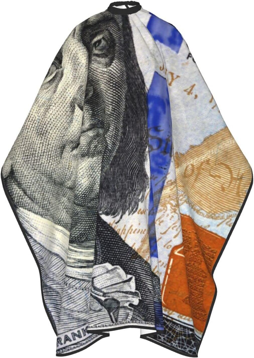 ONE TO PROMISE Professional Barber Cape with USA Dollar Bill Pattern, Waterproof Haircut Apron for Adult Men and Women, Lightweight Hairdresser Salon Cape for Hair Stylist, Barber, and Home Use