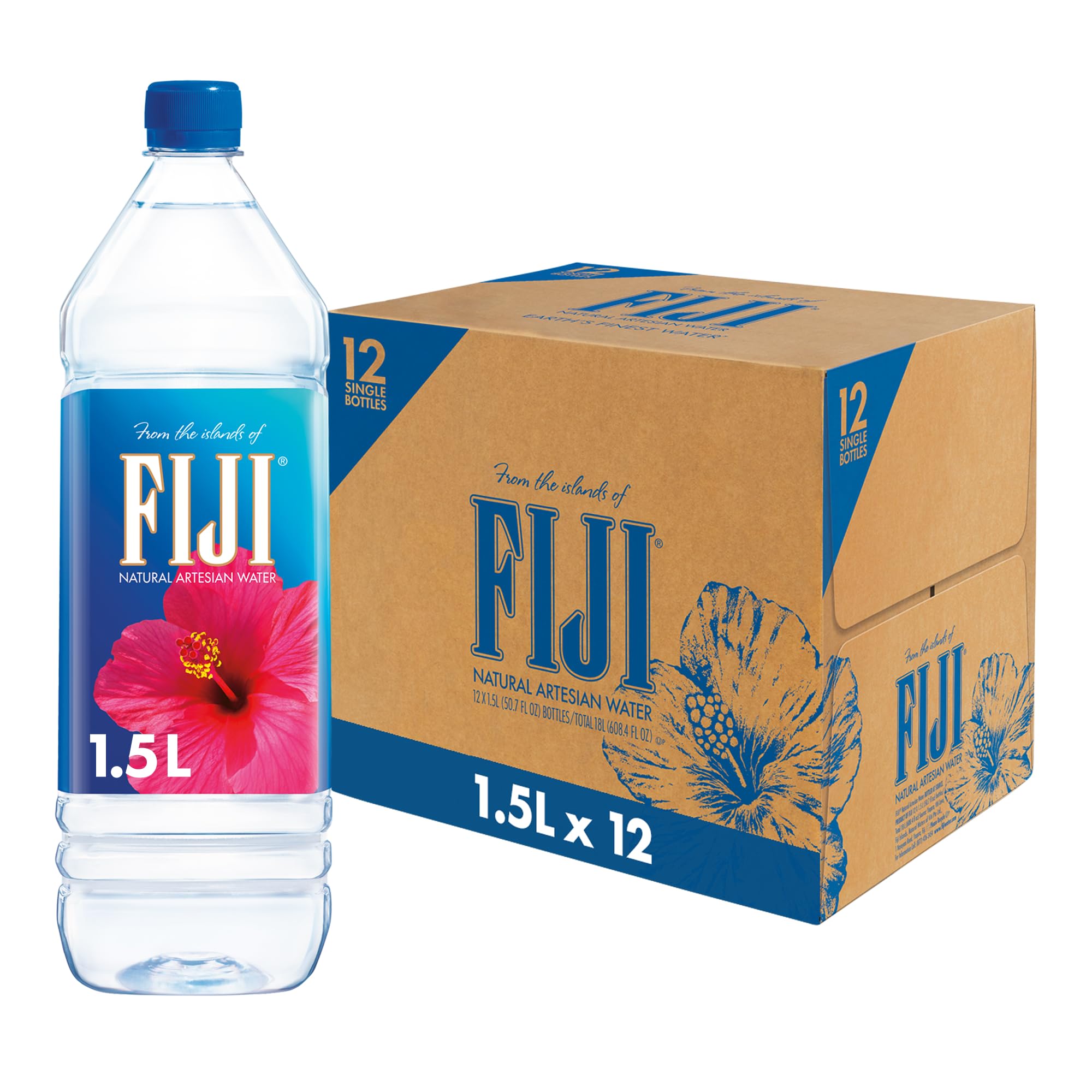 FIJI Natural Artesian Water – 12-Pack, 1.5L