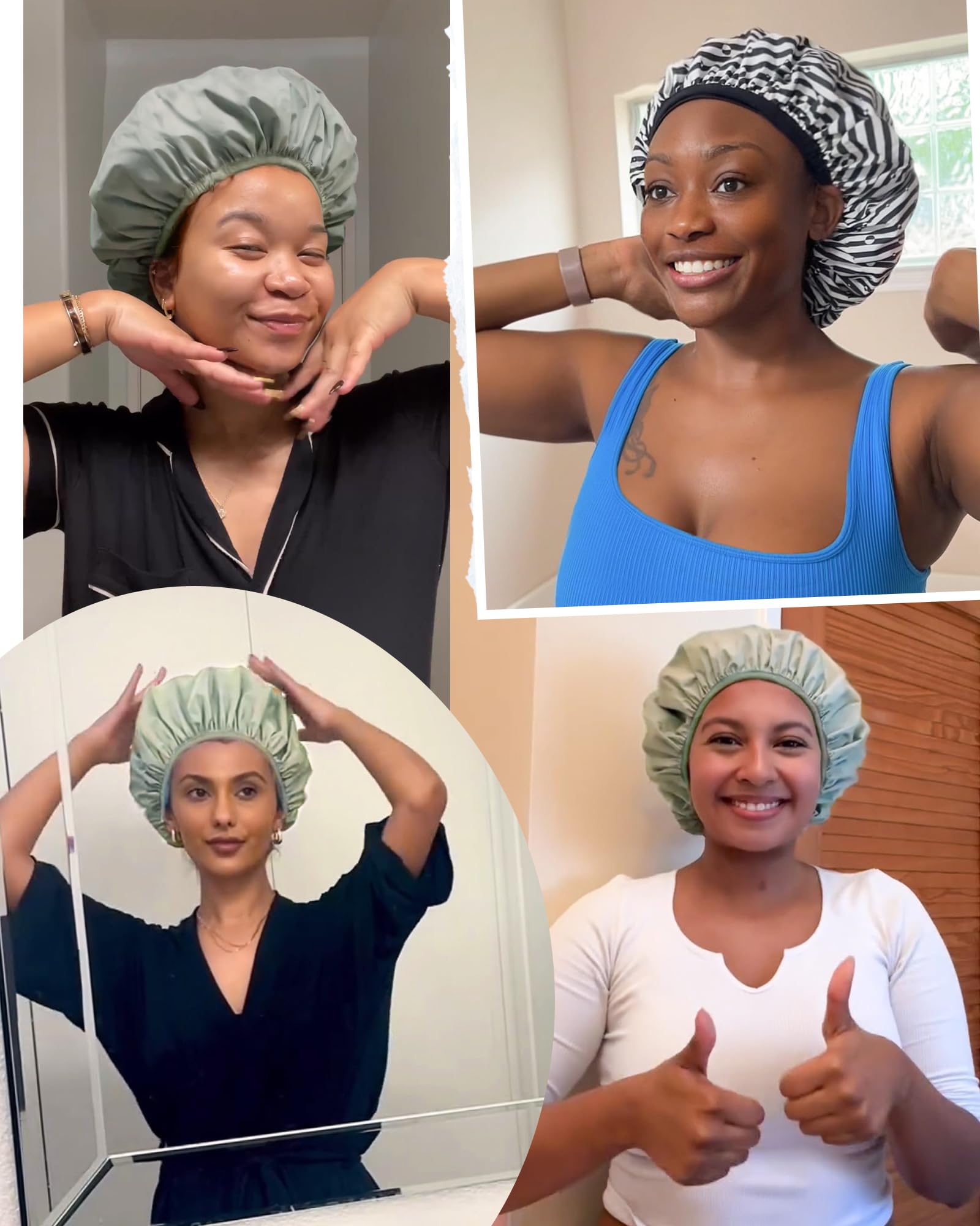 Yanibest Shower Cap – Waterproof Double Layer