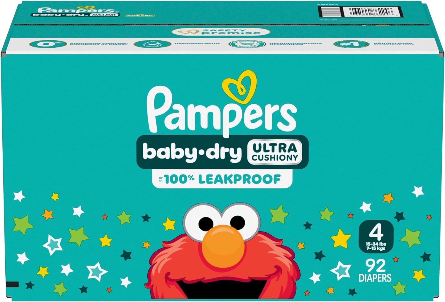 Pampers Diapers - Baby Dry - Size 3, 104 Count, Absorbent Disposable Infant Diaper (Packaging May Vary)