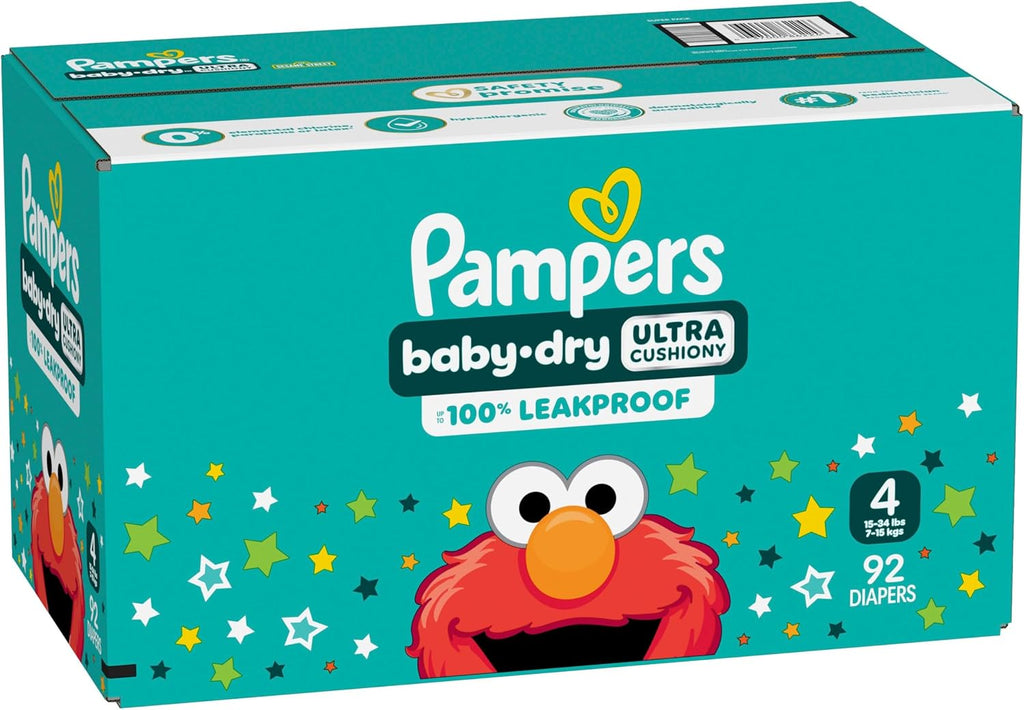 Pampers Diapers - Baby Dry - Size 3, 104 Count, Absorbent Disposable Infant Diaper (Packaging May Vary)