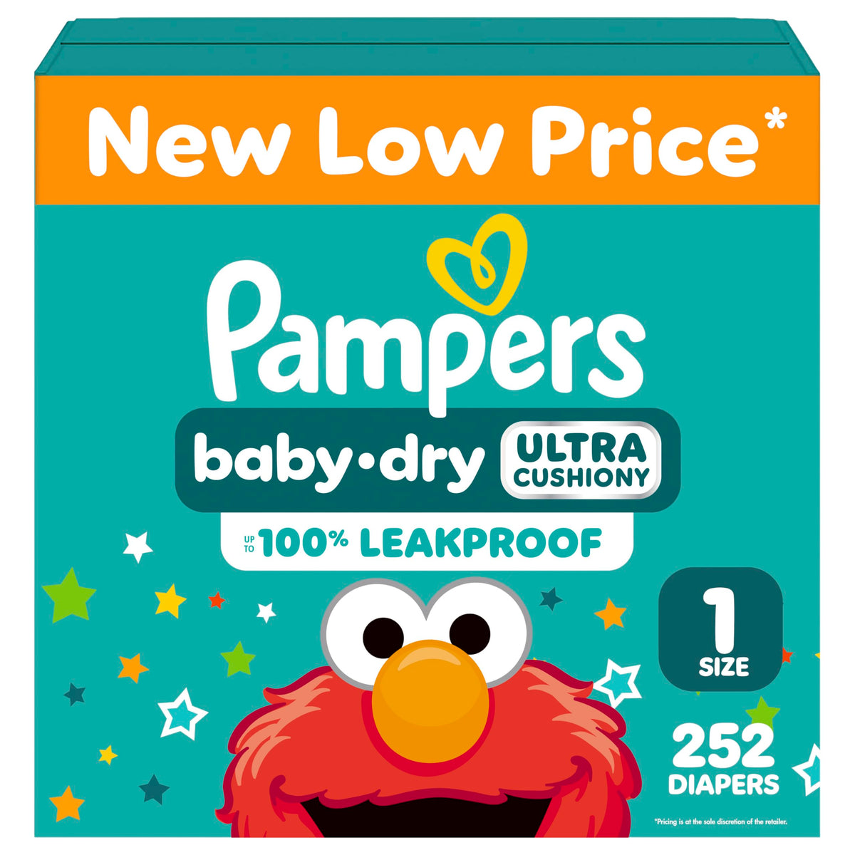 Pampers Baby Dry Ultra Cushiony Diapers, Size 5 (20-37 lbs), 132 Count, Up to 100% Leakproof