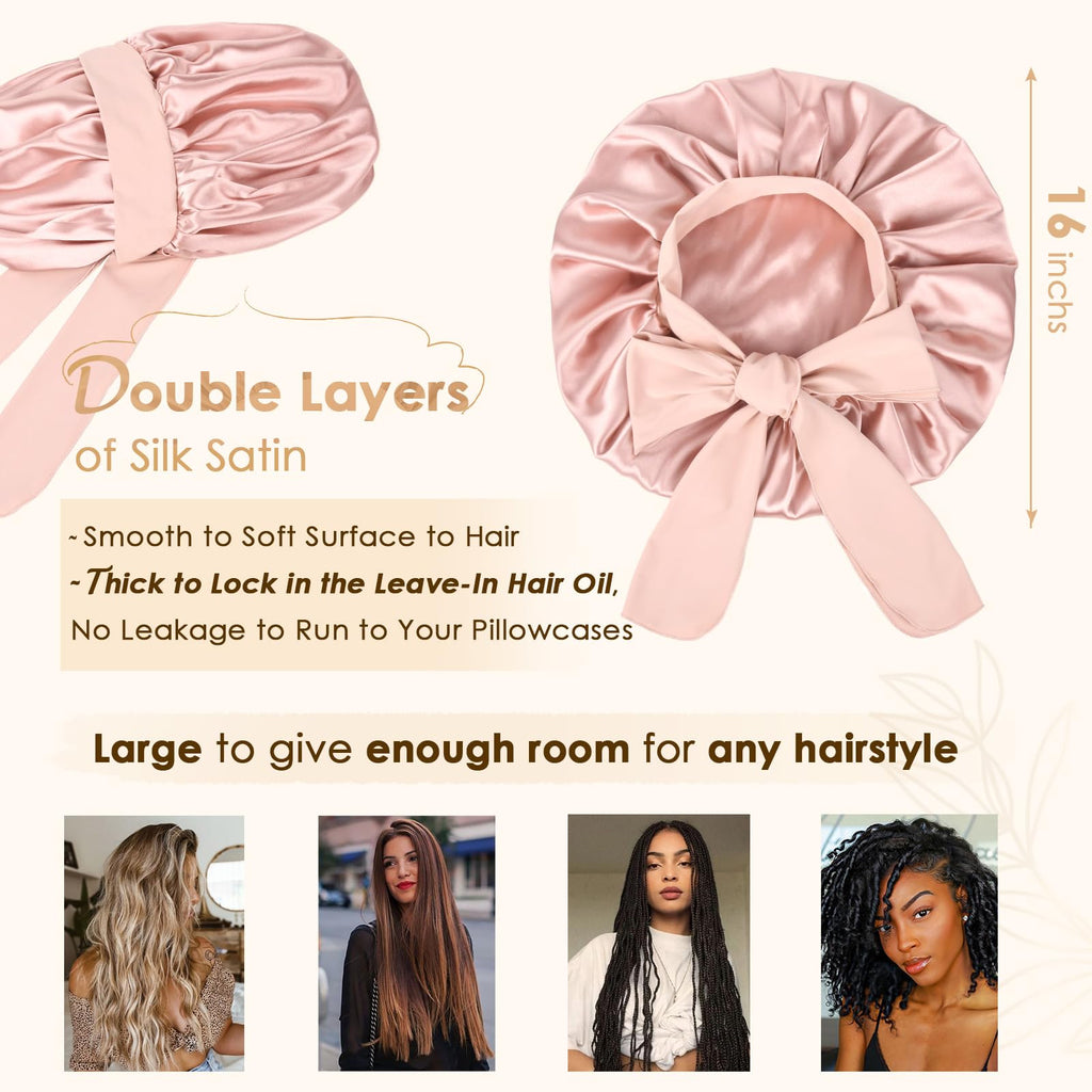 YANIBEST Adjustable Silk Bonnet – Double Layer