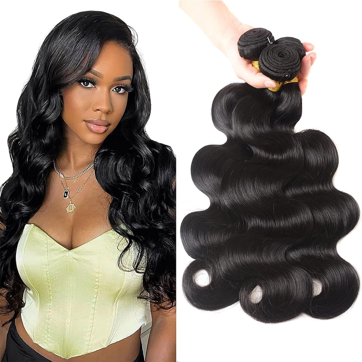 12A Brazilian Deep Wave Human Hair Bundles 18 20 22Inch 100% Unprocessed Brazilian Virgin Human Hair Weave 3Bundles Deep Wave Curly Hair Extensions