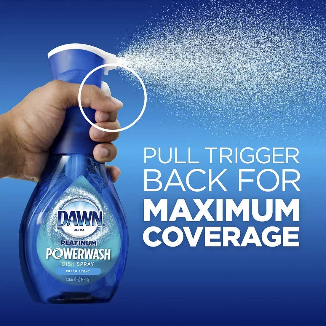 Dawn Powerwash Spray, Dish Soap, Dishwashing Liquid, Fresh, 1 Starter Kit + 3 Refills, 4x16 Fl Oz