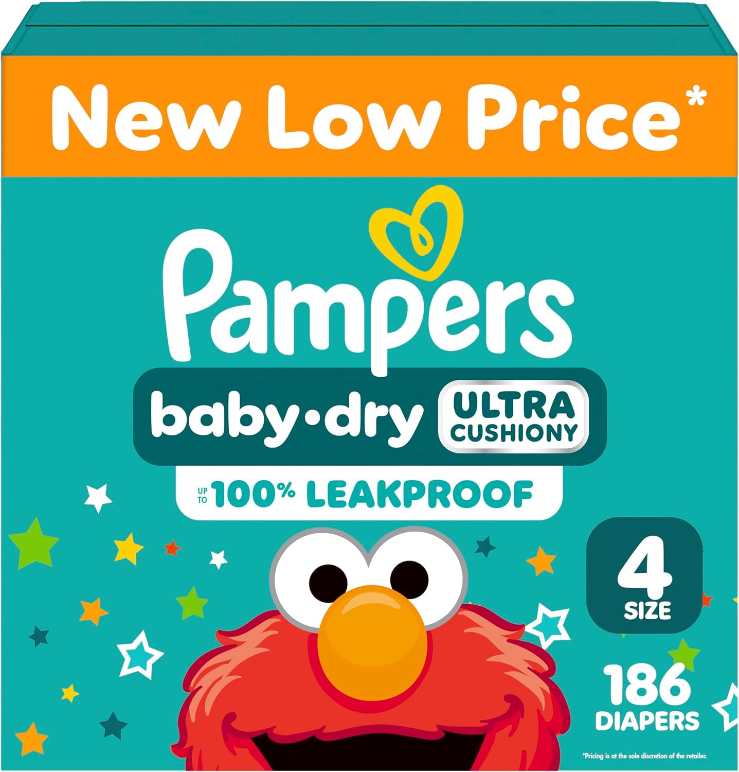 Pampers Diapers - Baby Dry - Size 3, 104 Count, Absorbent Disposable Infant Diaper (Packaging May Vary)