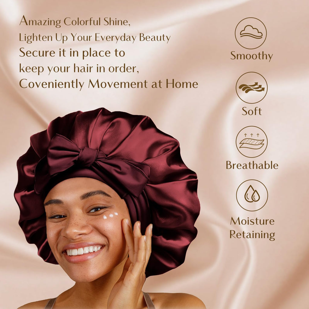 YANIBEST Adjustable Silk Bonnet – Double Layer