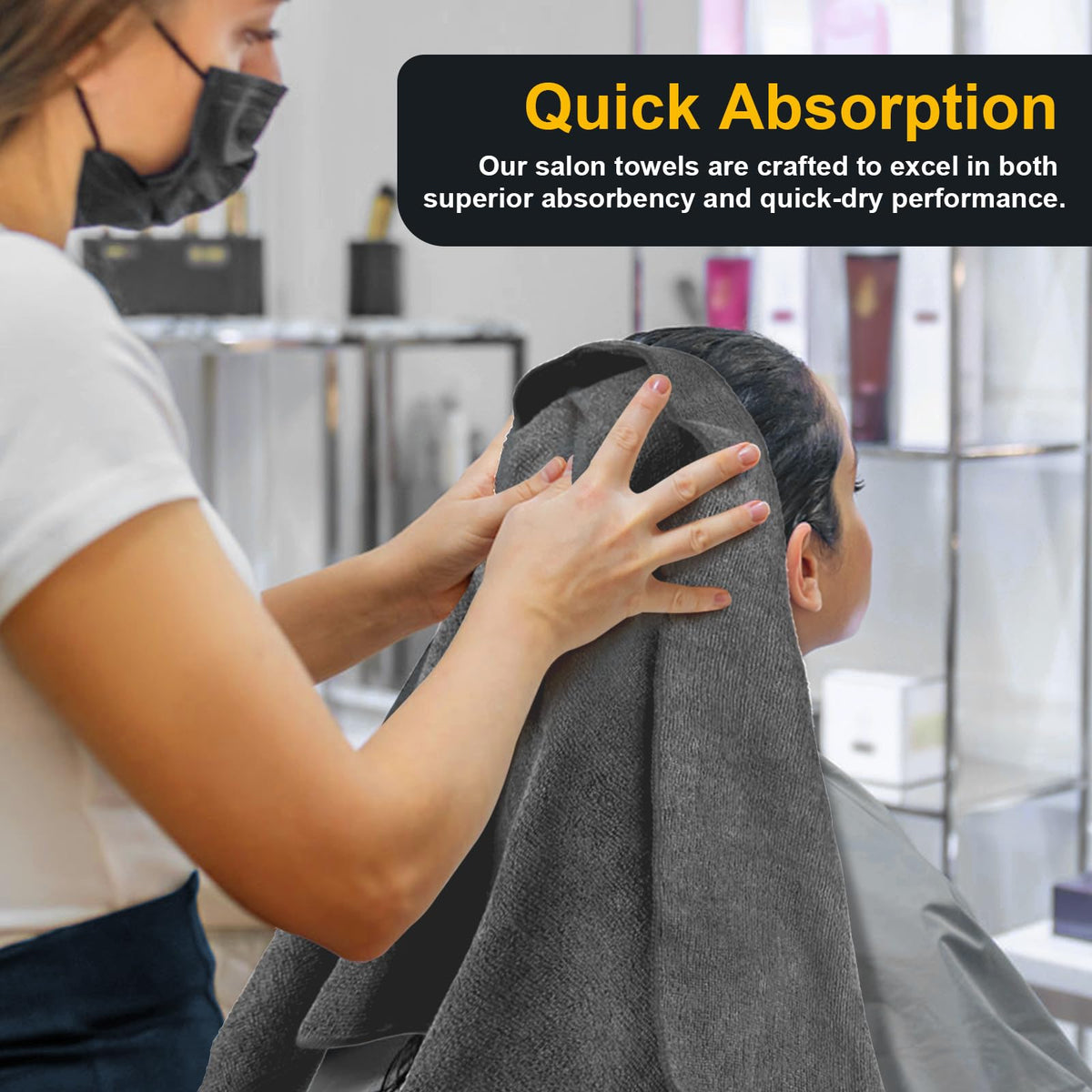 UNIMADE Salon Towels 24 Pack, Microfiber Barber Towels Bulk