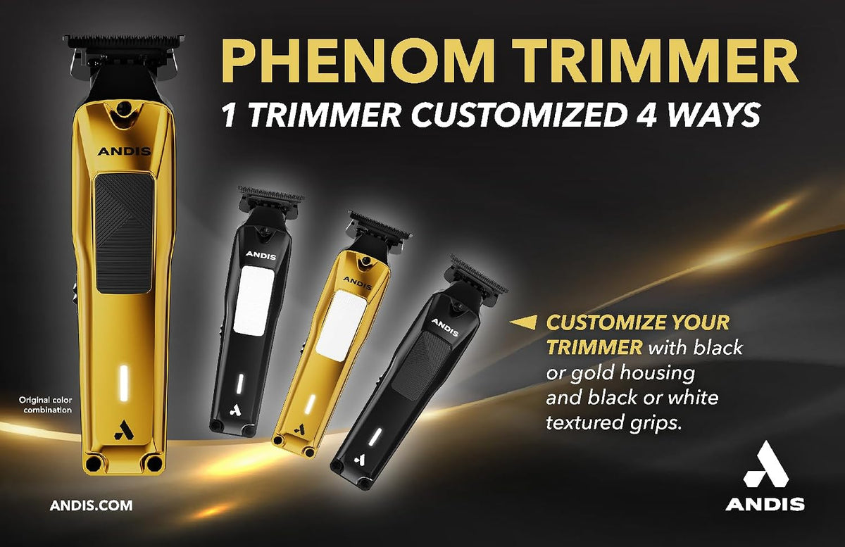 Andis 562310 Phenom Professional Cord/Cordless Beard & Hair Trimmer, Gold