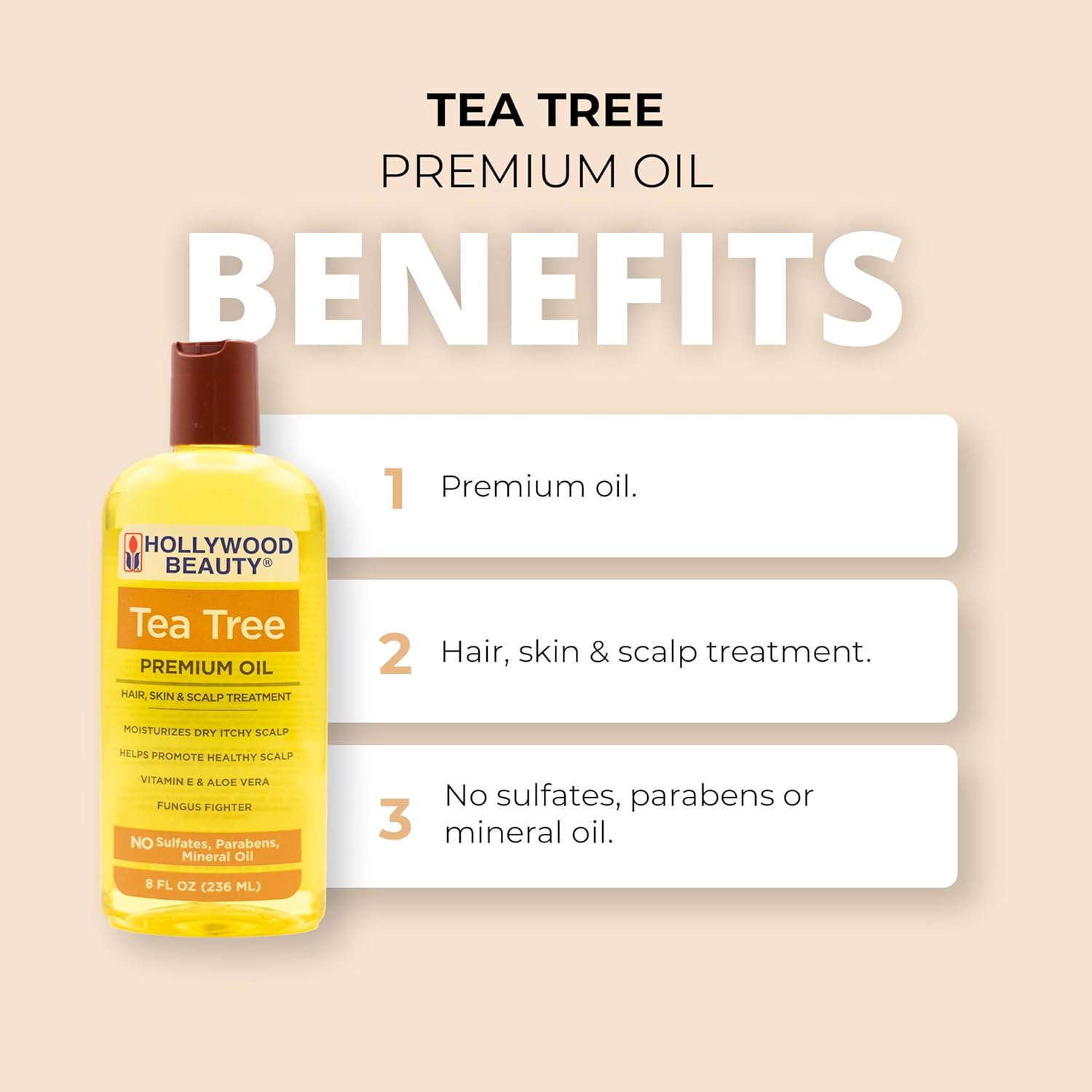 Hollywood Beauty Tea Tree Oil - 8 oz