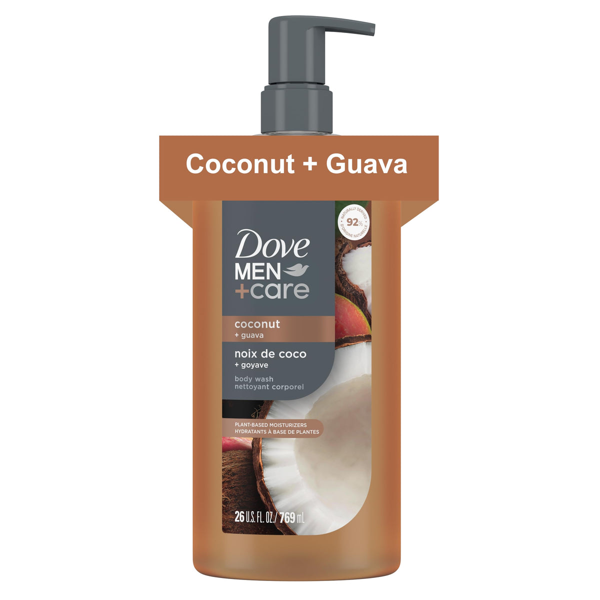 DOVE MEN Moisturizing Body Wash for Men, Eucalyptus + Cedar Oil, 26oz