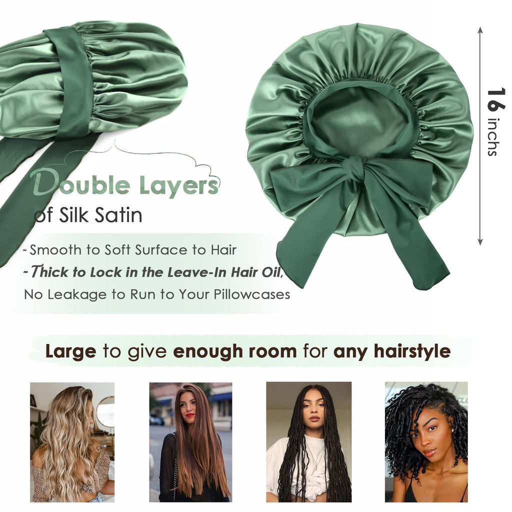 YANIBEST Adjustable Silk Bonnet – Double Layer