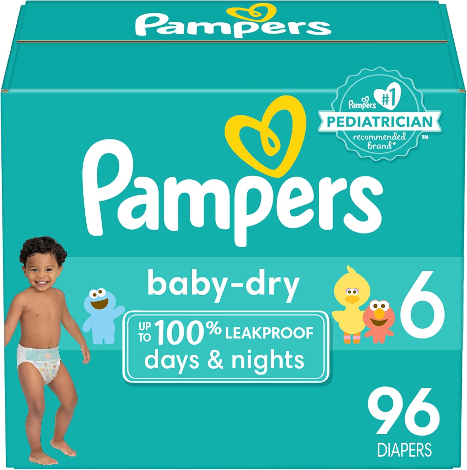 Pampers Diapers - Baby Dry - Size 3, 104 Count, Absorbent Disposable Infant Diaper (Packaging May Vary)